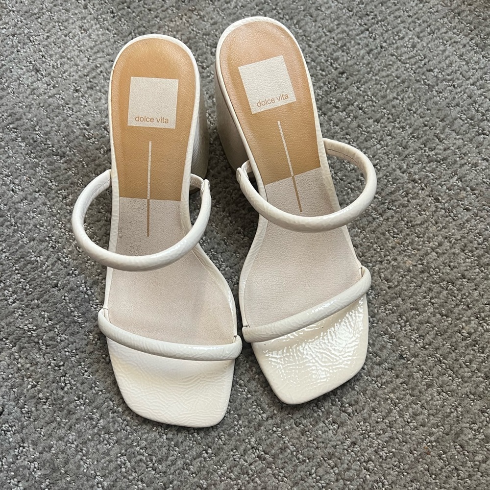 Dolce Vita Block Heel Ivory Stella Sandal